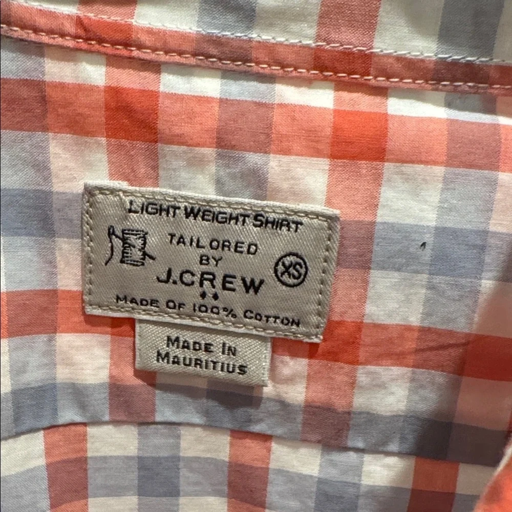 J. Crew Red and Blue Checkered Men's Shirt